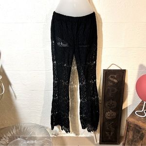Crochet flare pants